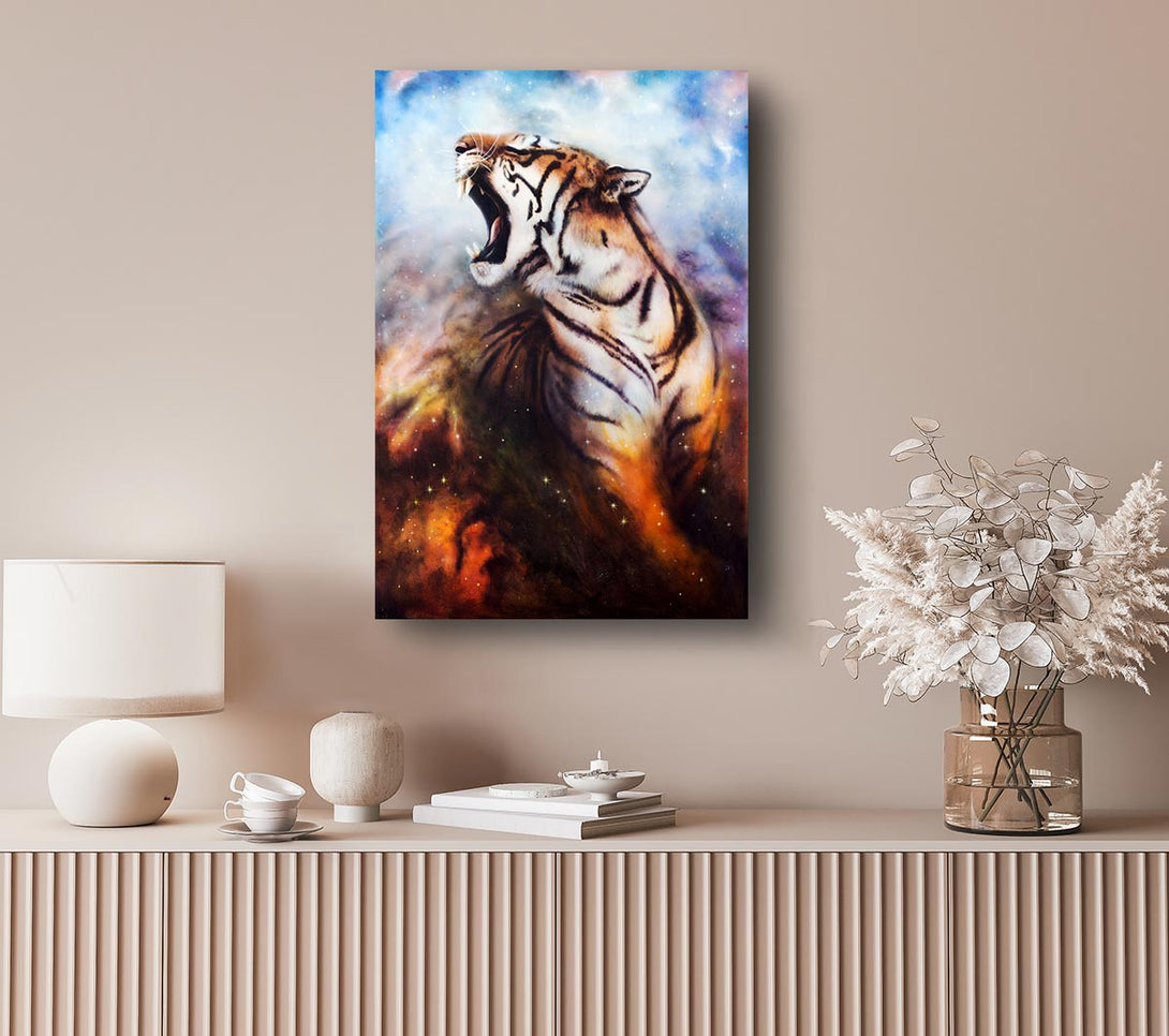  A Canvas Print of Roaring Tiger Canvas Art