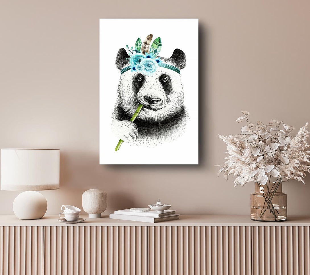  A Canvas Print of Panda Bamboo Canvas Art