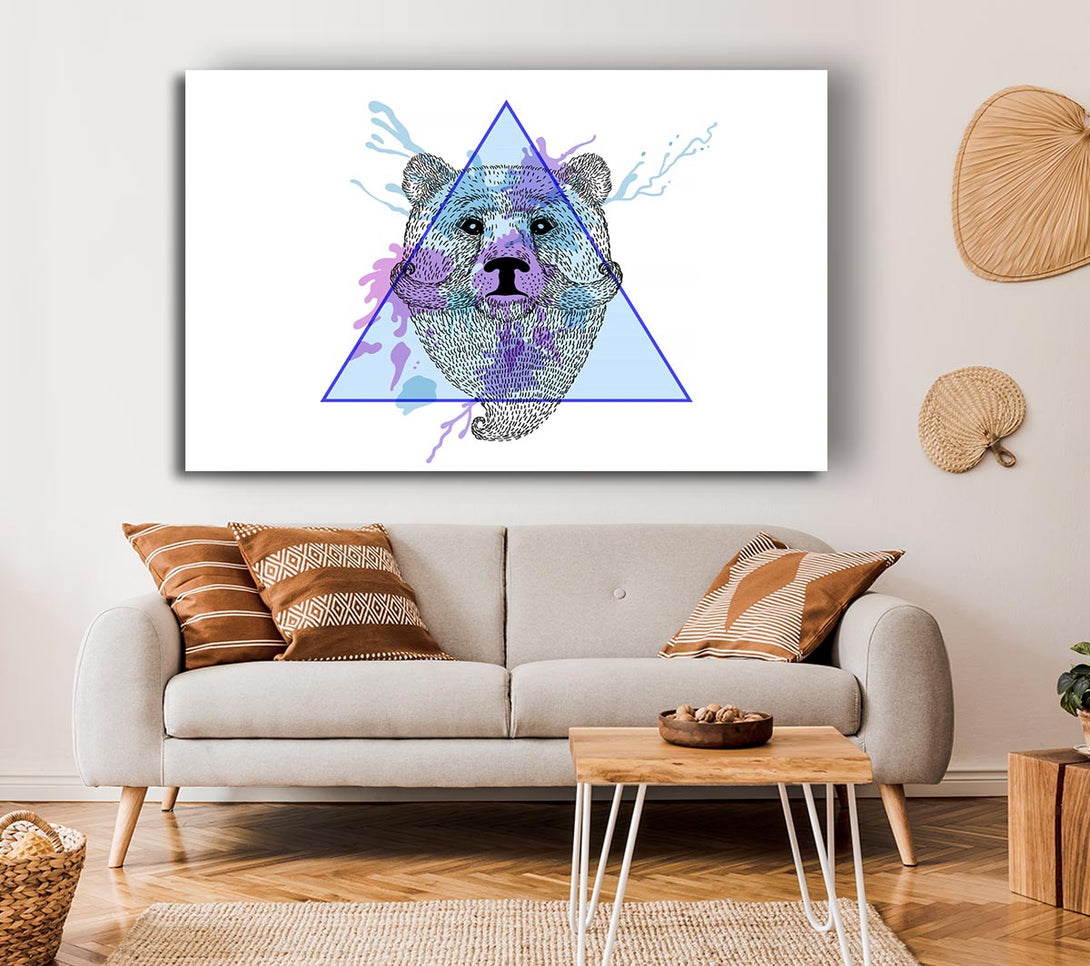  A Canvas Print of Bear Mustache Canvas Wall Art