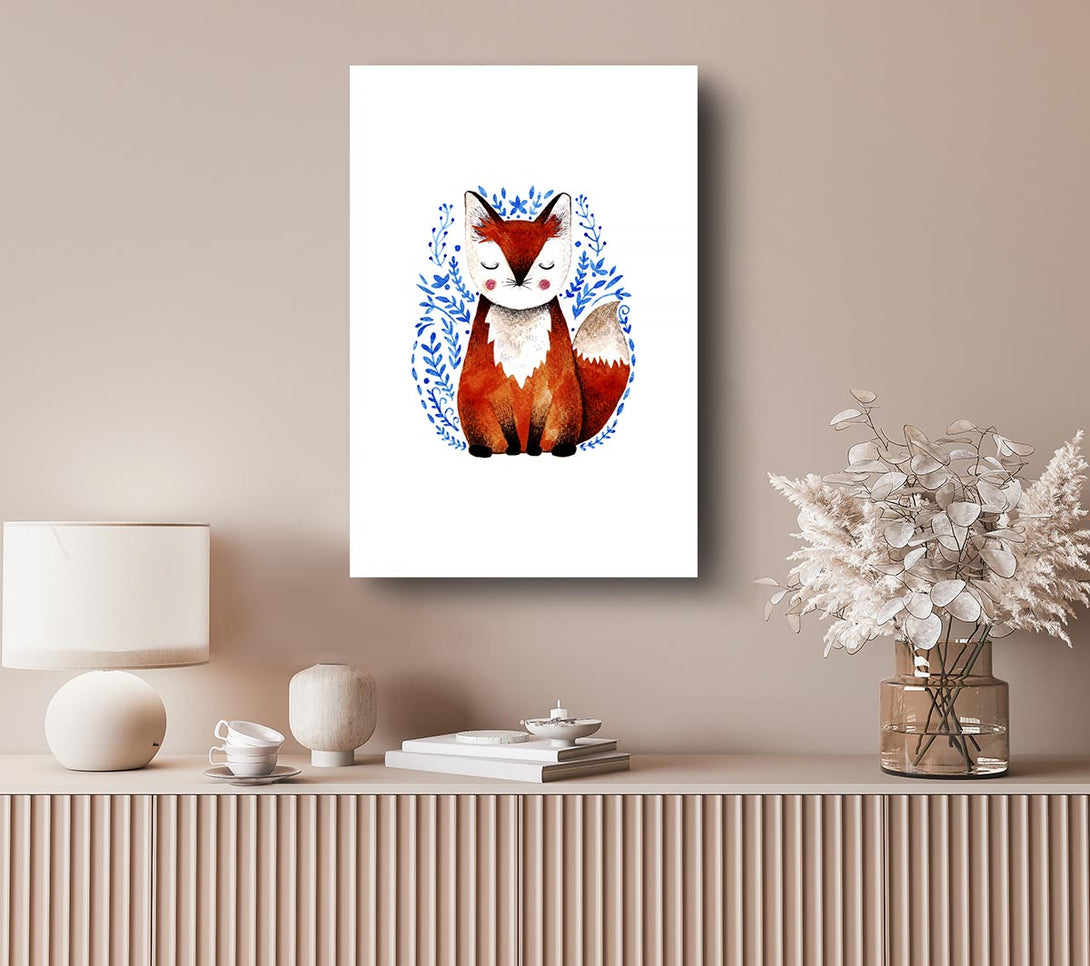  A Canvas Print of Sleeping Fox Canvas Print