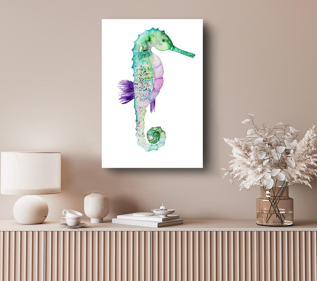  A Canvas Print of Spotted Seahorse Canvas Art