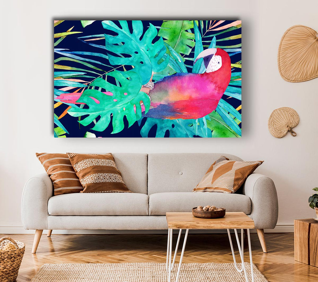  A Canvas Print of Parrot Jungle Canvas Wall Art