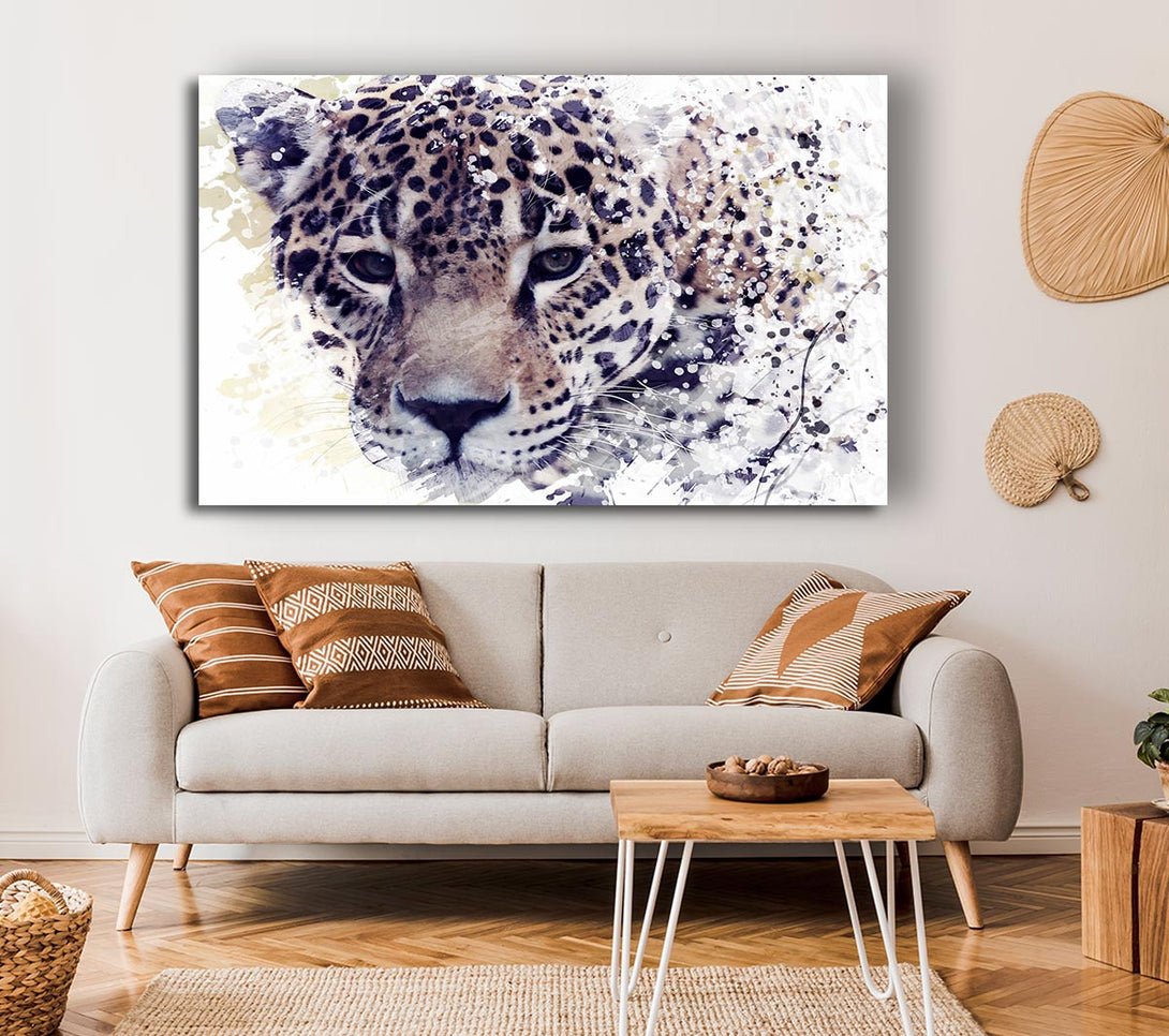  A Canvas Print of Leopard Splash Canvas Print