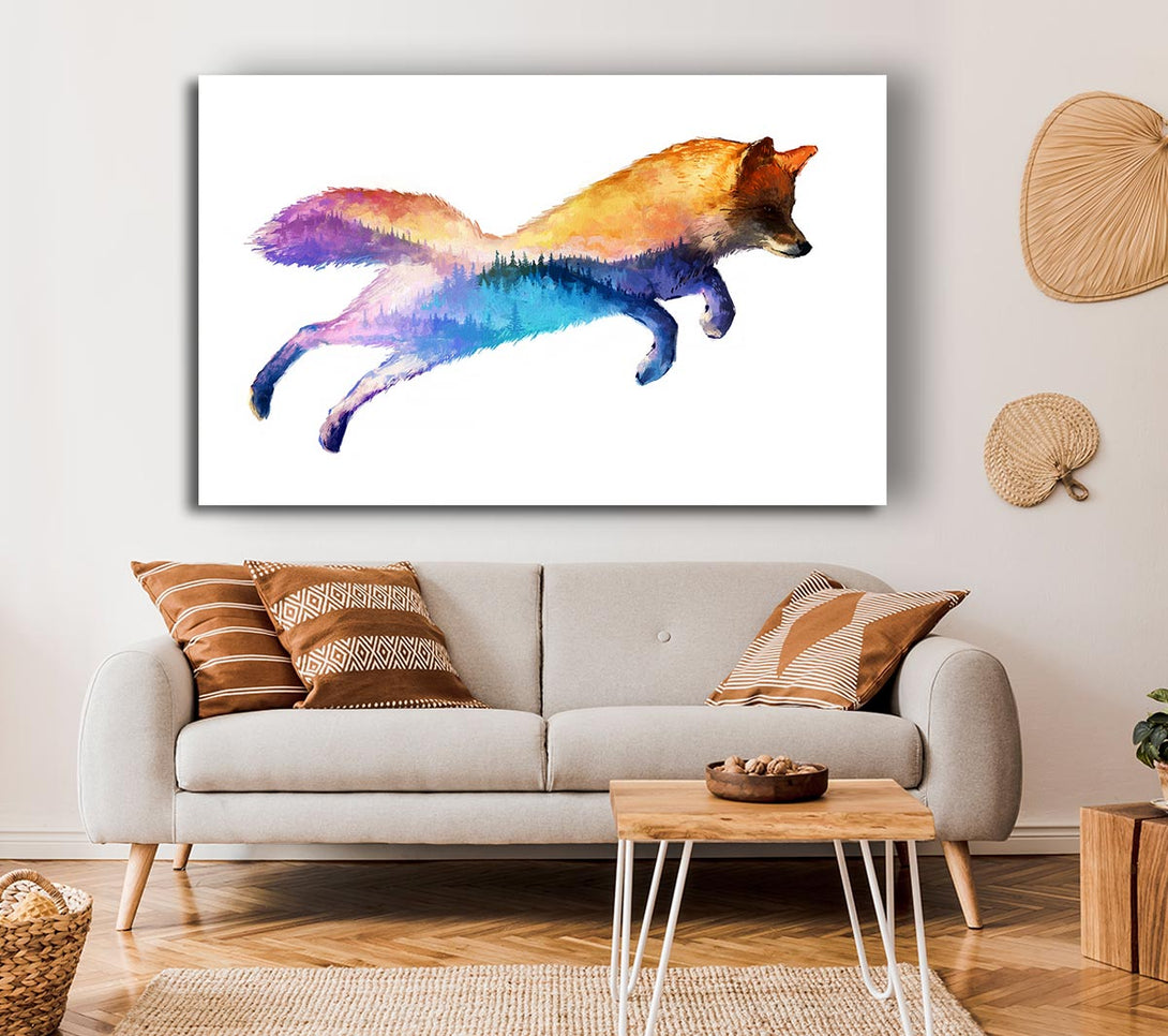 A Canvas Print of Fox Pounce Canvas Art