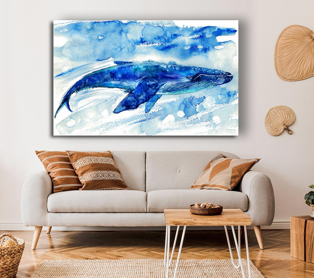  A Canvas Print of Whale Painting Canvas Art
