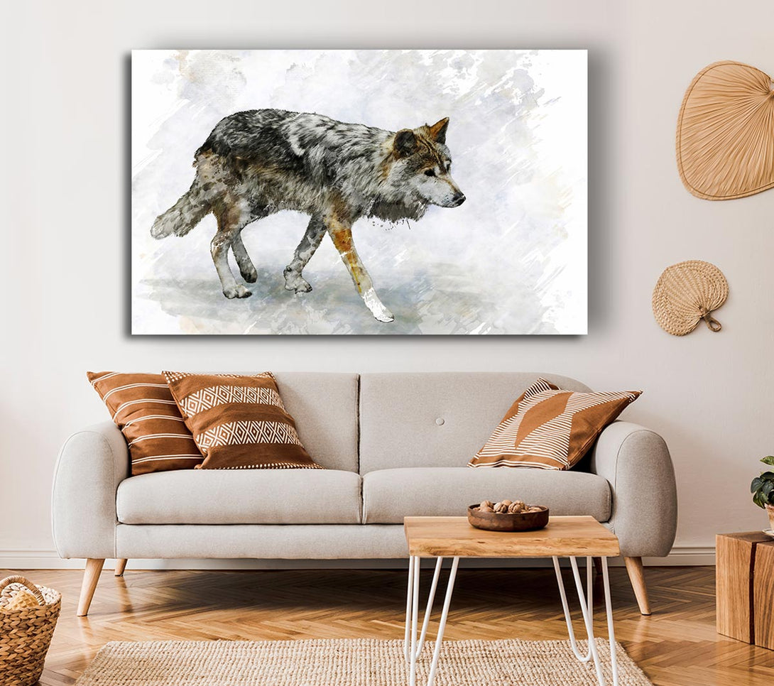  A Canvas Print of Wolf Trek Canvas Art