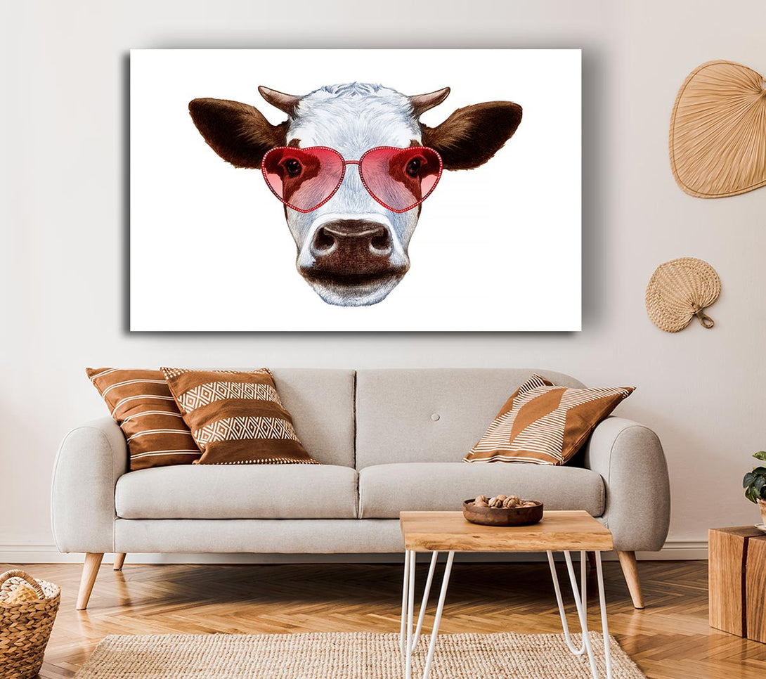 A Canvas Print of Love Cows Canvas Print
