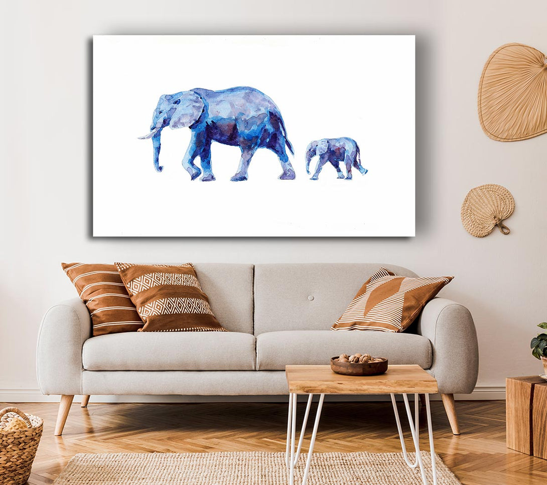  A Canvas Print of Mother and Child Elephant Love Canvas Art