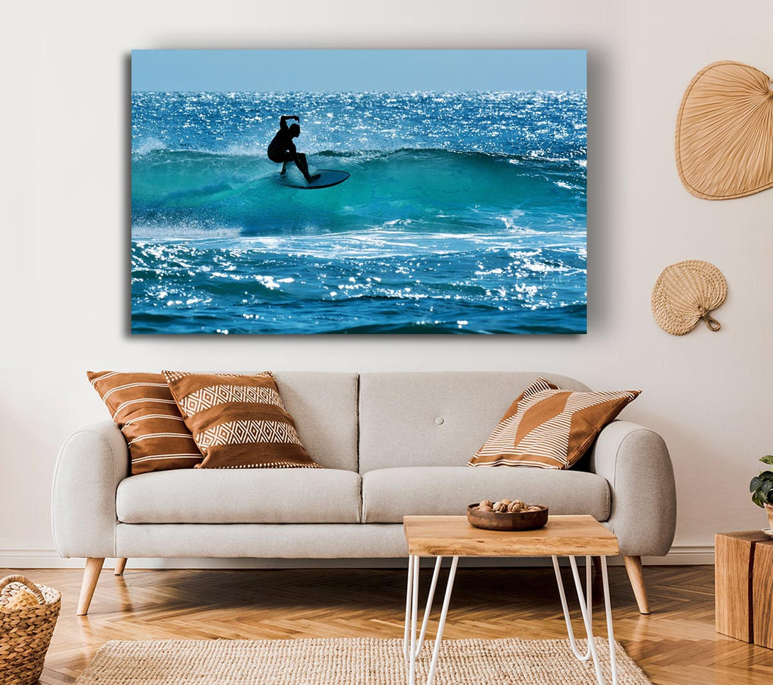  A Canvas Print of California Surfer Canvas Print