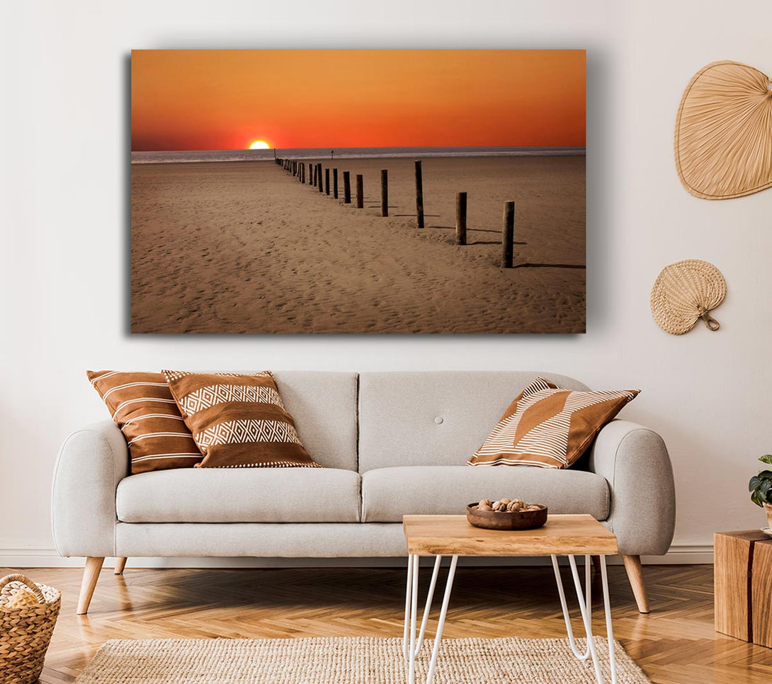  A Canvas Print of Sunset Walk Canvas Wall Art