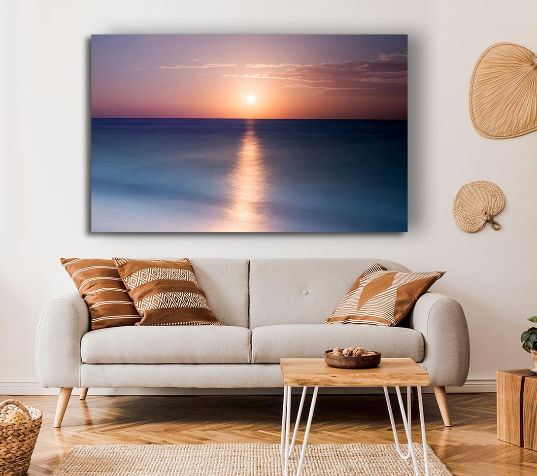  A Canvas Print of Tranquil Ocean Sun Canvas Wall Art