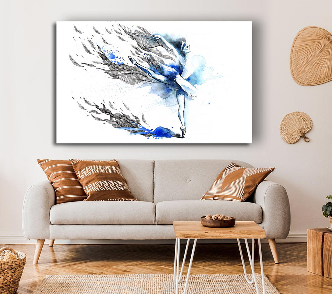  A Canvas Print of Blue Ballerina 12 Canvas Wall Art