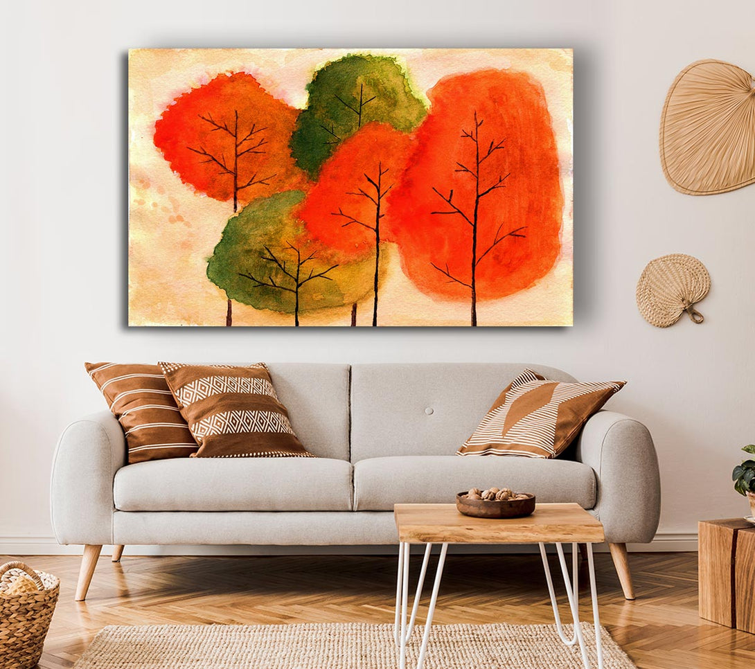  A Canvas Print of Autumn Trees 1 Canvas Wall Art
