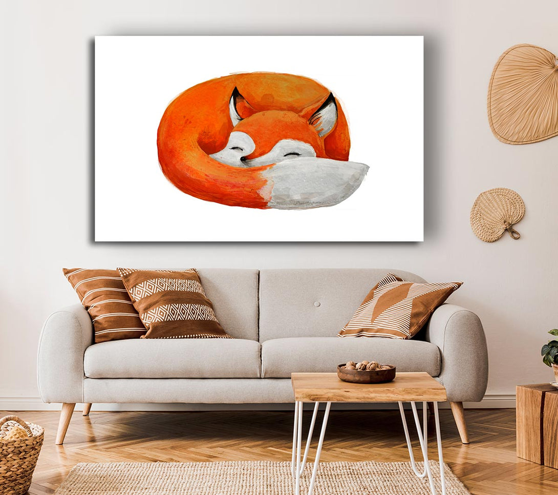  A Canvas Print of Sleeping Fox 1 Canvas Wall Art