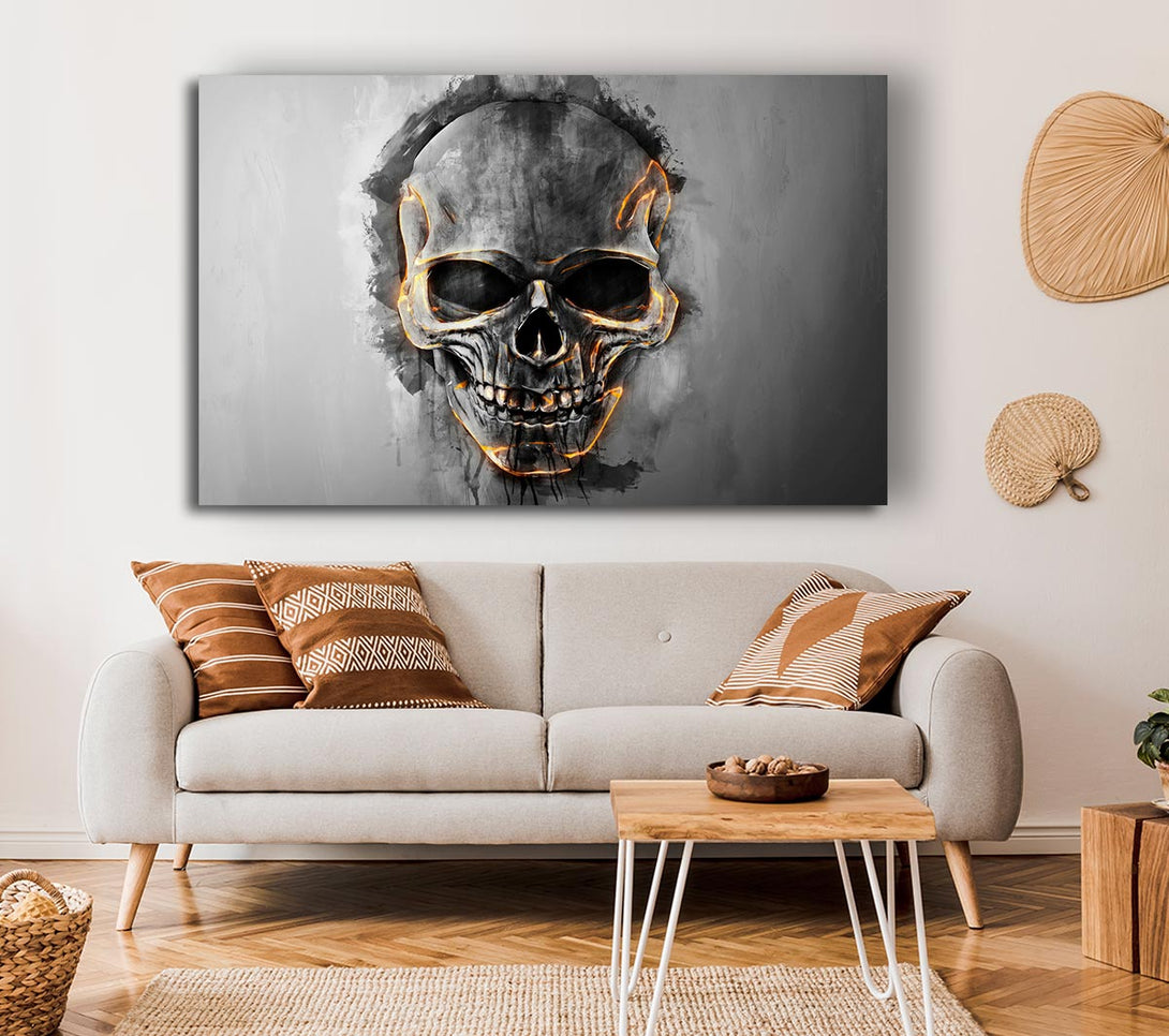  A Canvas Print of Fire Skull 1 Canvas Wall Art