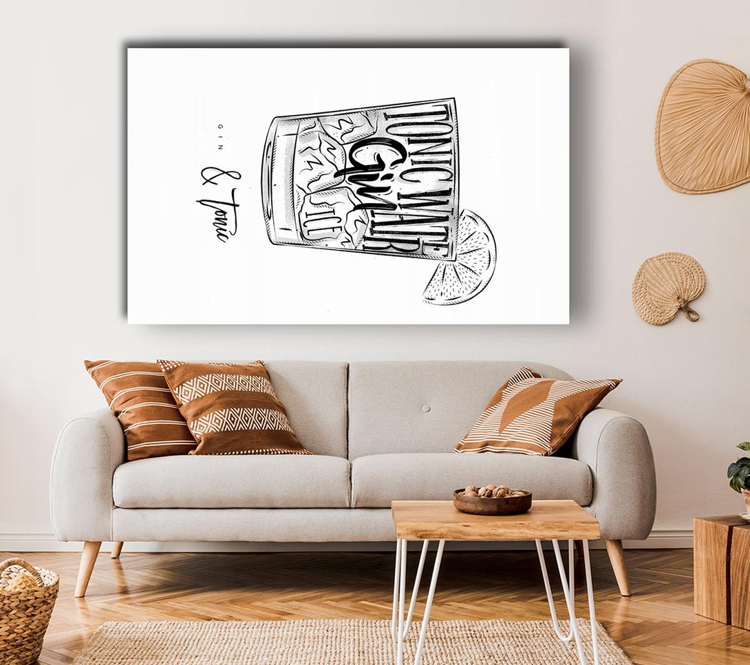  A Canvas Print of Gin And Tonic Over Ice 2 Canvas Wall Art