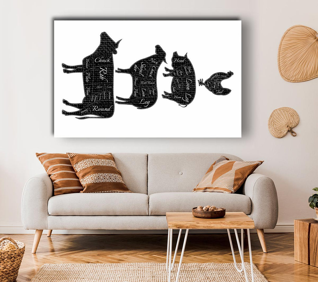  A Canvas Print of Butchers Selection 2 Canvas Print