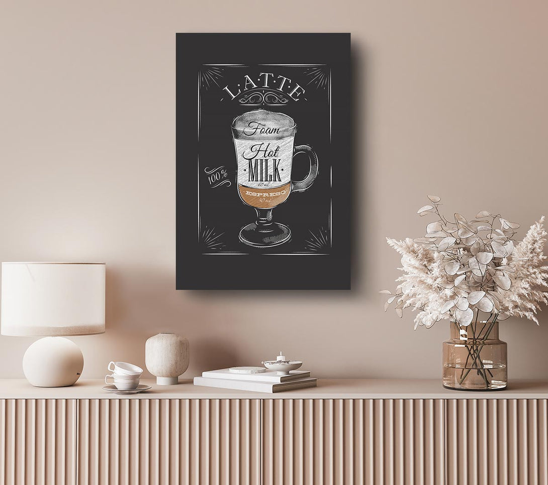  A Canvas Print of Latte Coffee 1 Canvas Art