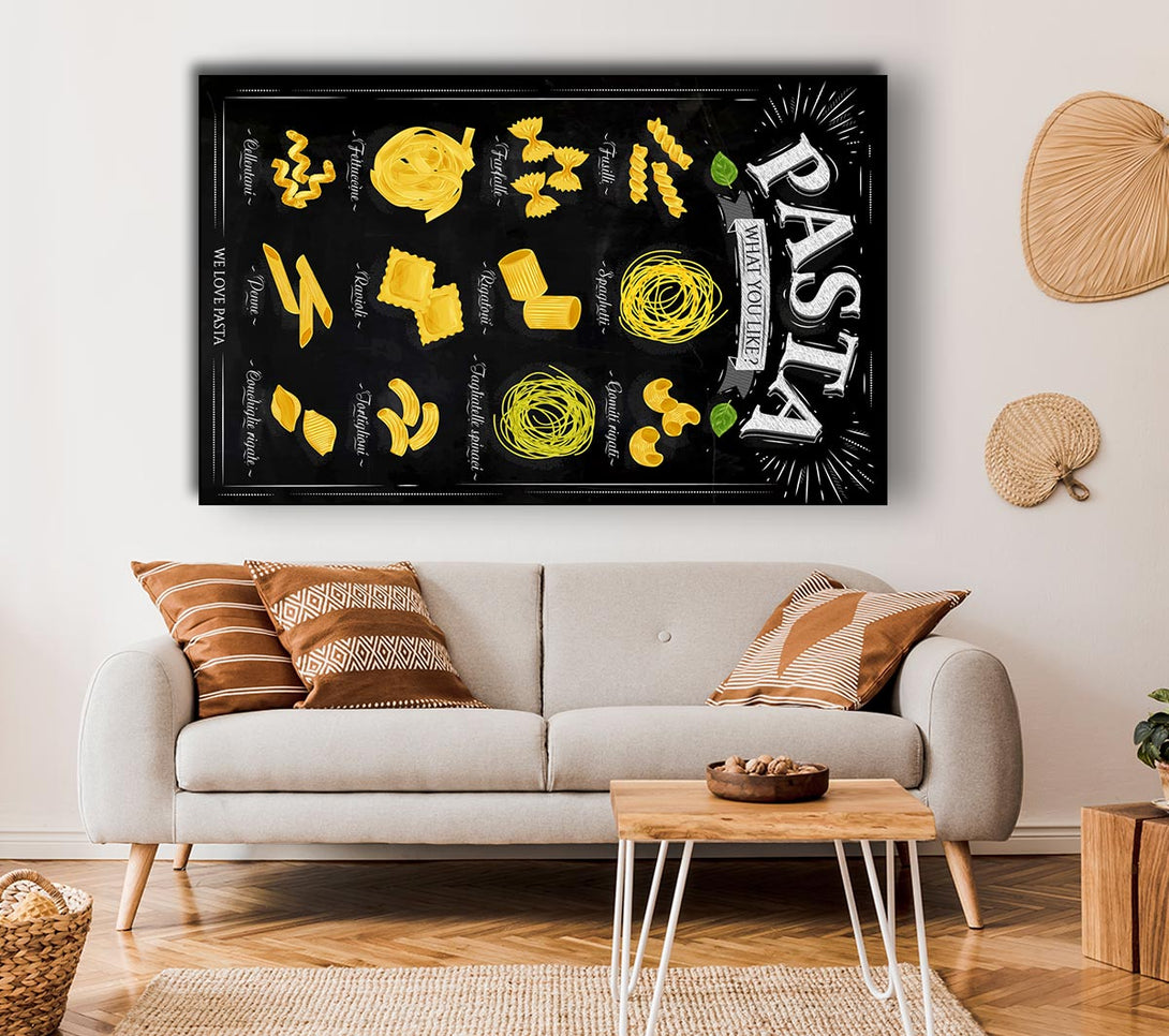  A Canvas Print of We Love Pasta Canvas Print
