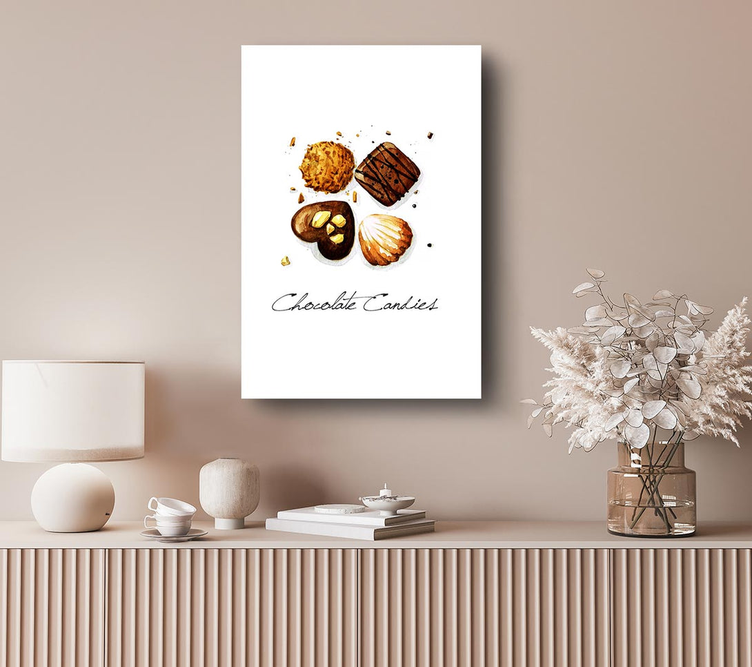 A Canvas Print of Chocolate Biscuit Cookies Canvas Print
