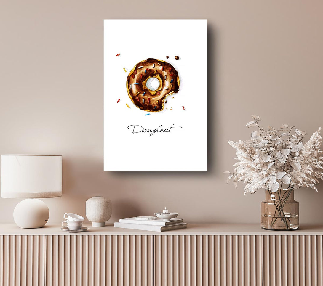  A Canvas Print of Chocolate Doughnut Canvas Art