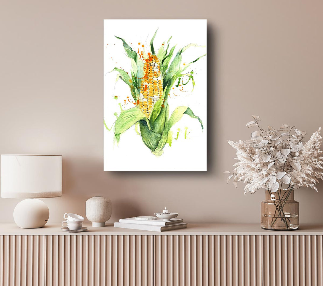  A Canvas Print of Sweetcorn 2 Canvas Wall Art