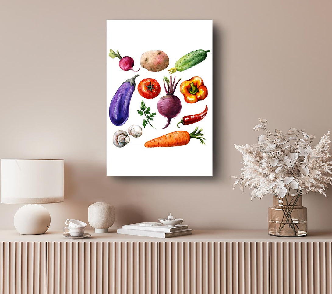  A Canvas Print of Vegetable Selection 2 Canvas Wall Art