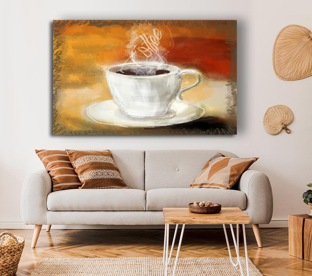  A Canvas Print of Coffee Steam Canvas Wall Art