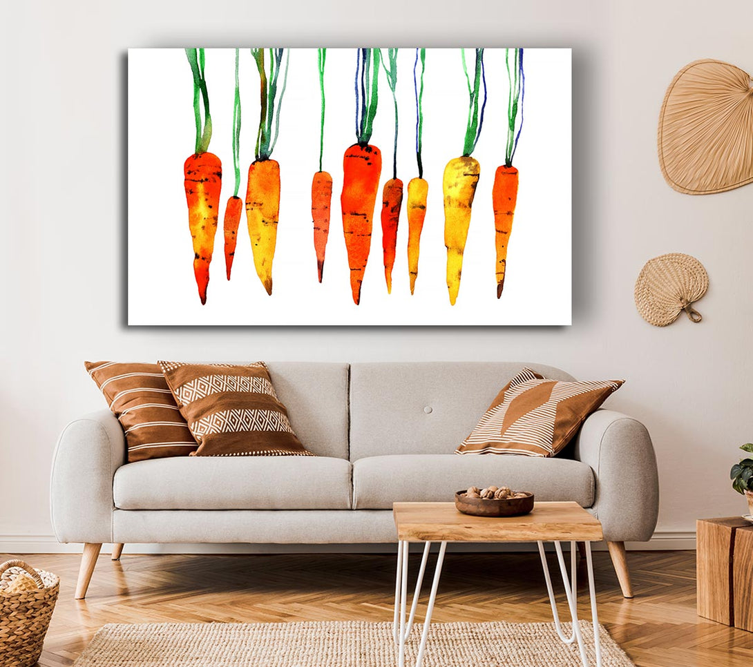  A Canvas Print of Dangling Carrots Canvas Art