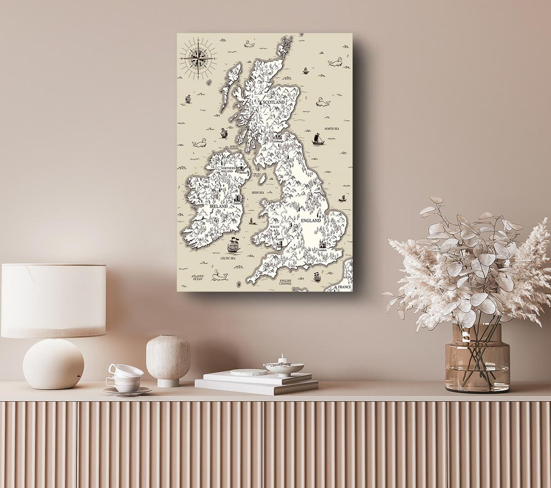  A Canvas Print of Scotland Island England And Wales Canvas Print