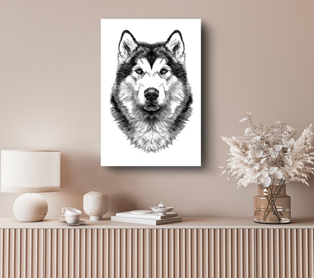  A Canvas Print of Husky Wolf Canvas Art
