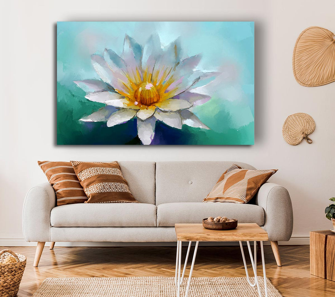  A Canvas Print of Water Lily Canvas Wall Art