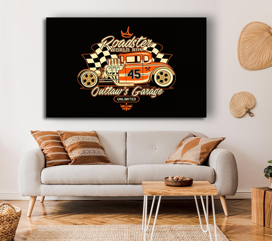  A Canvas Print of Outlaws Garage Canvas Art