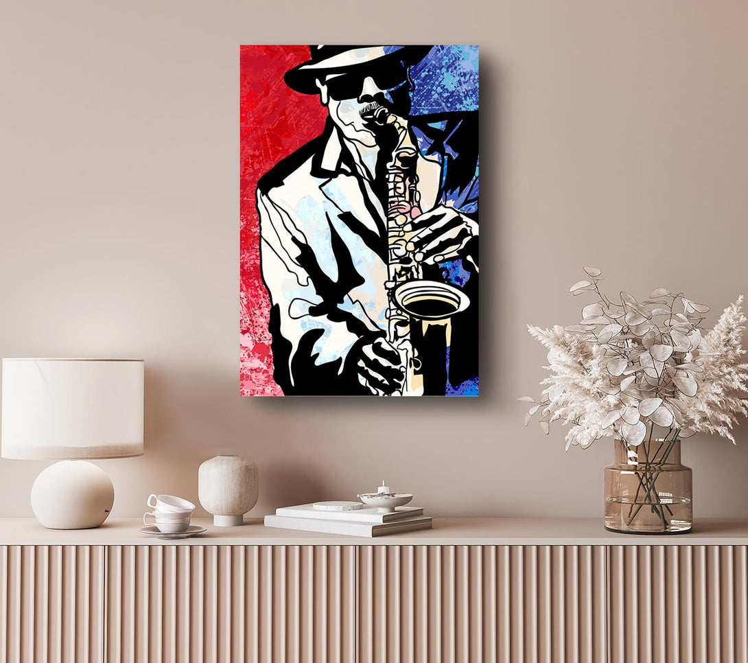  A Canvas Print of Saxaphone Blues Canvas Art