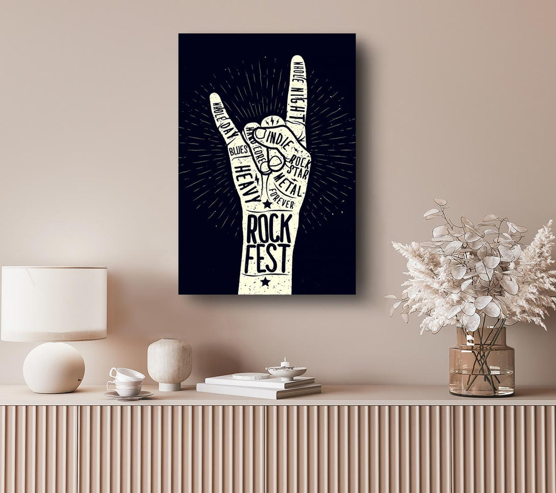  A Canvas Print of Rock Fest Canvas Wall Art