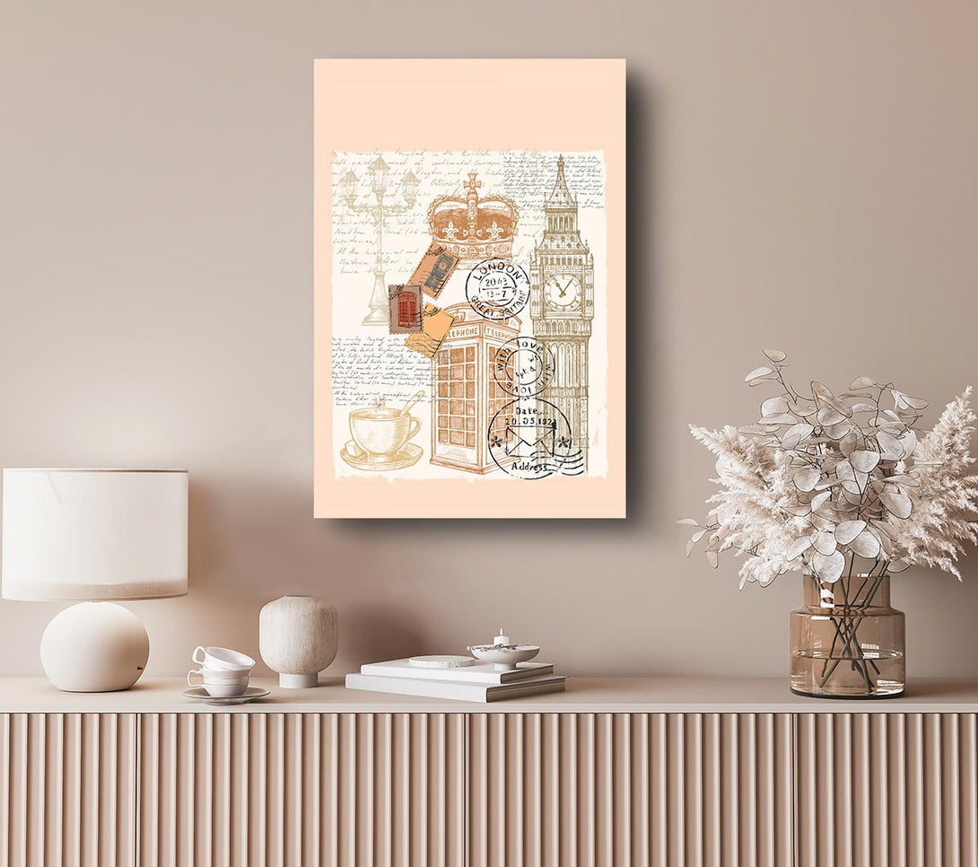  A Canvas Print of Passport Stamps Canvas Print