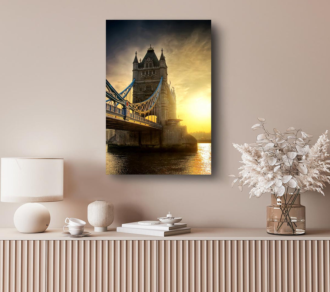 A Canvas Print of Stunning Tower Bridge Sunset Canvas Print