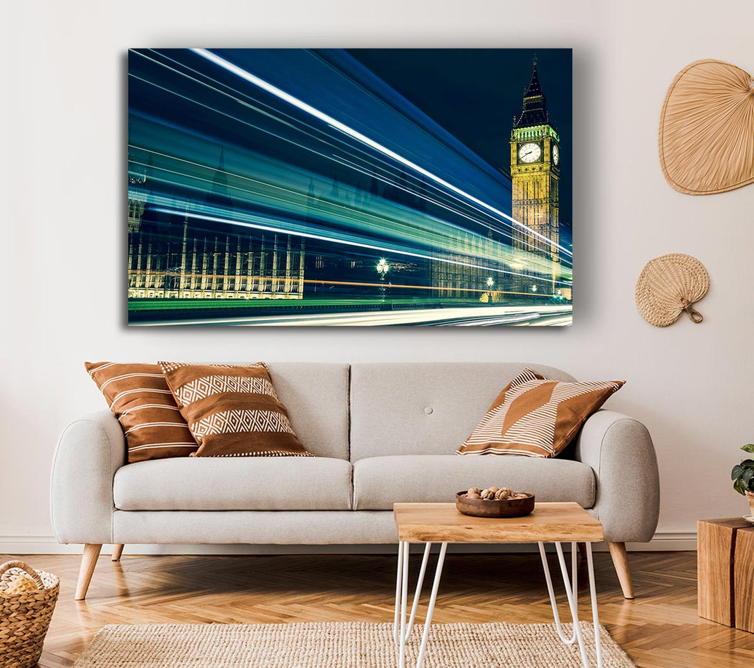  A Canvas Print of Big Ben Speed Of Light 6 Canvas Print