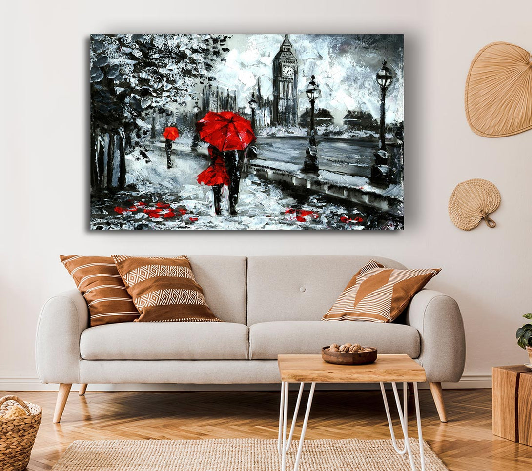 A Canvas Print of Lovers In The City Canvas Art