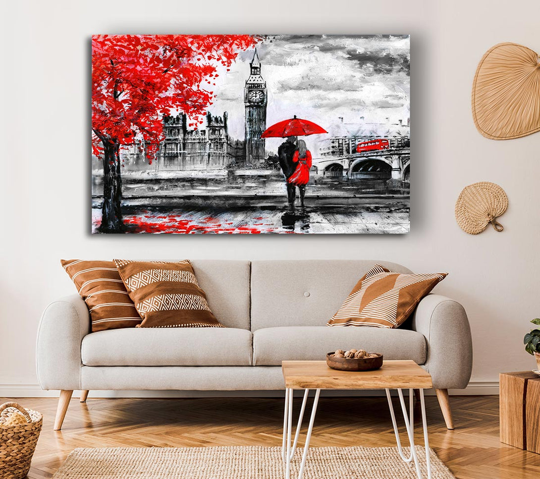  A Canvas Print of Romantic Big Ben Walk Canvas Art