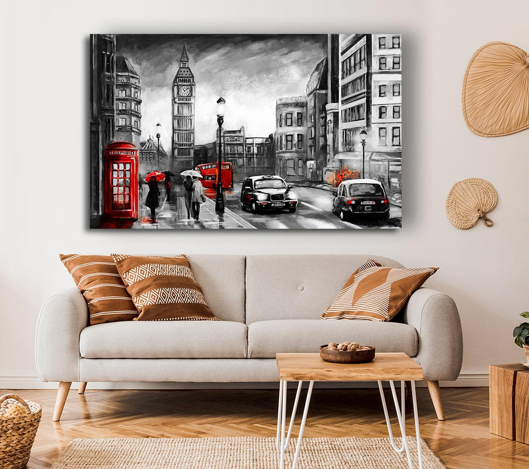  A Canvas Print of Iconic London Streets Canvas Print