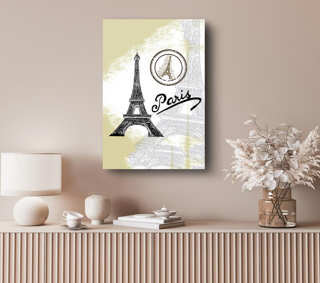  A Canvas Print of Eiffel Tower Canvas Wall Art