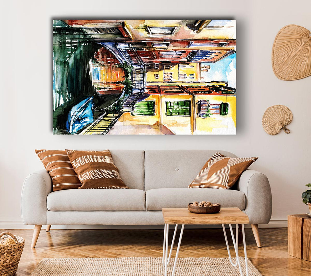  A Canvas Print of Bridge In The Water Canvas Art