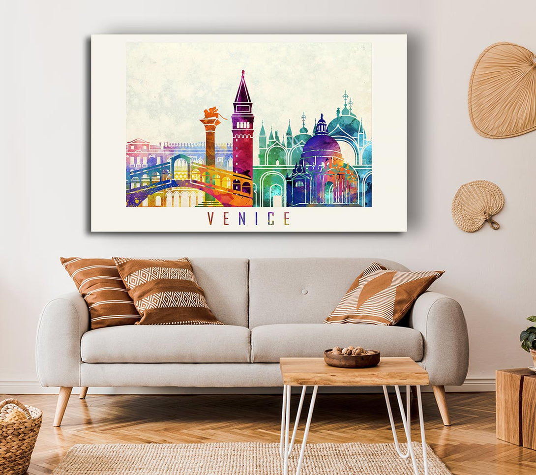  A Canvas Print of Rainbow City Canvas Wall Art