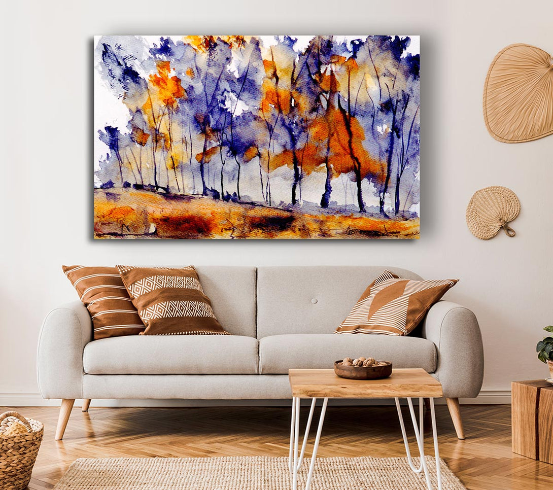  A Canvas Print of Autumn Trees Canvas Wall Art