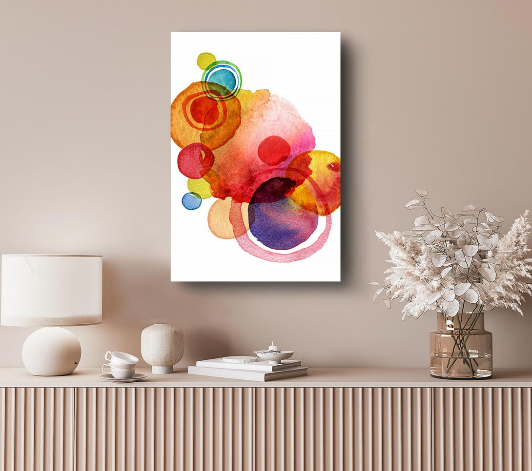  A Canvas Print of Rainbow Planets Canvas Wall Art