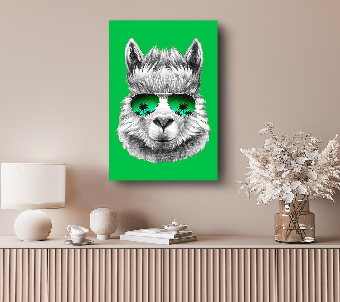  A Canvas Print of Llama Cool Canvas Wall Art