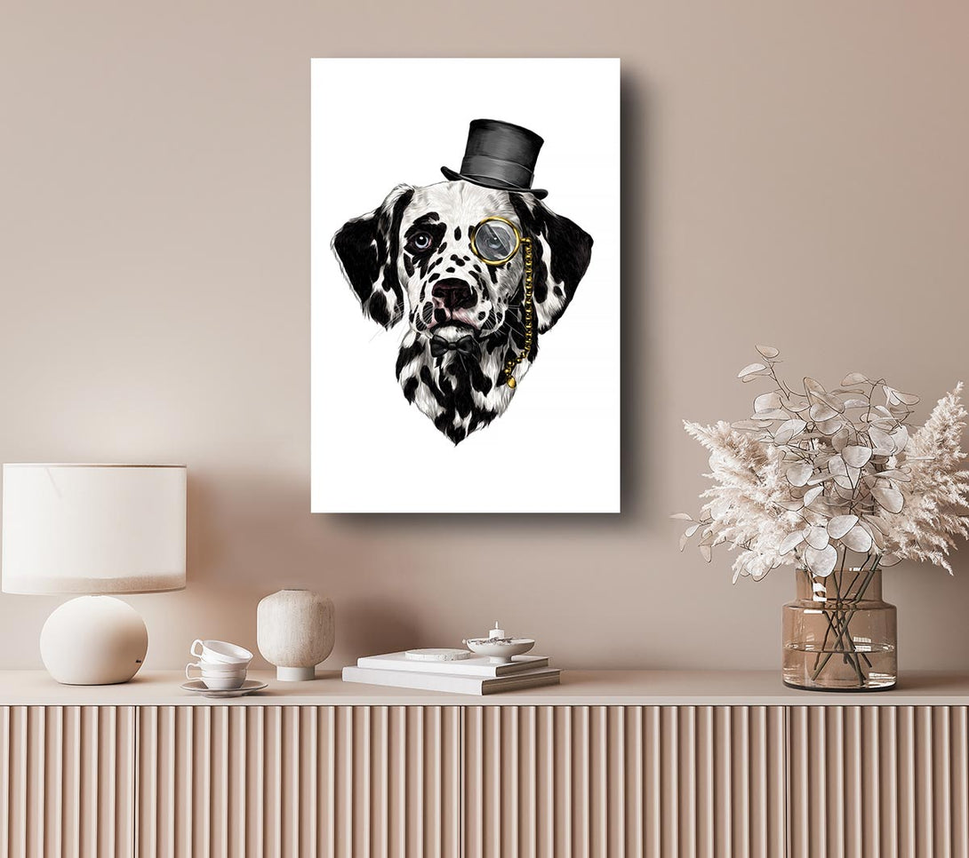  A Canvas Print of Clever Dalmation Dog Canvas Wall Art