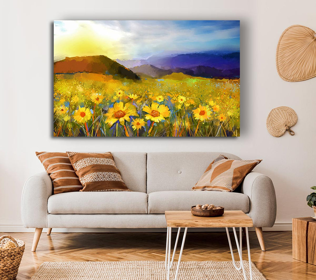  A Canvas Print of Yellow Mountain Sunrise Canvas Print