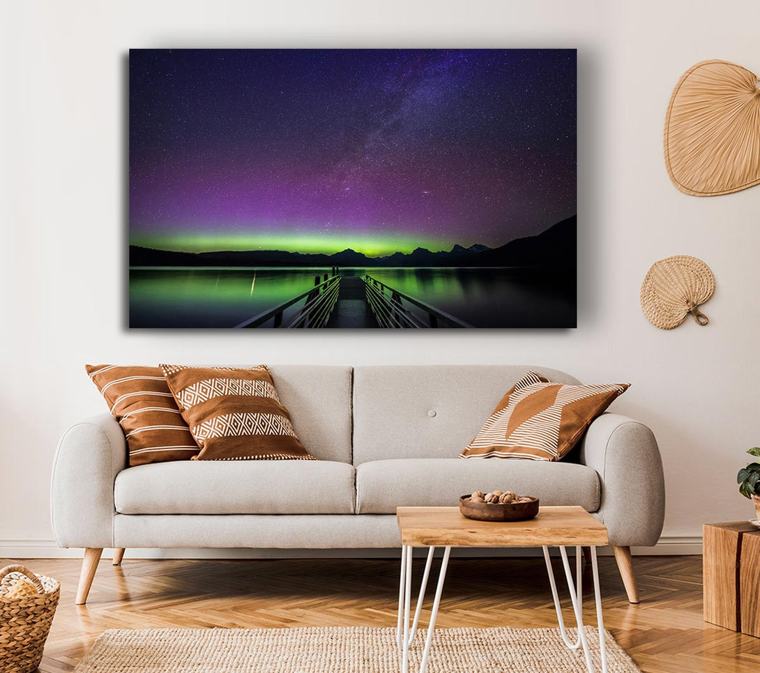  A Canvas Print of Glow Of The Northern Lights Canvas Wall Art